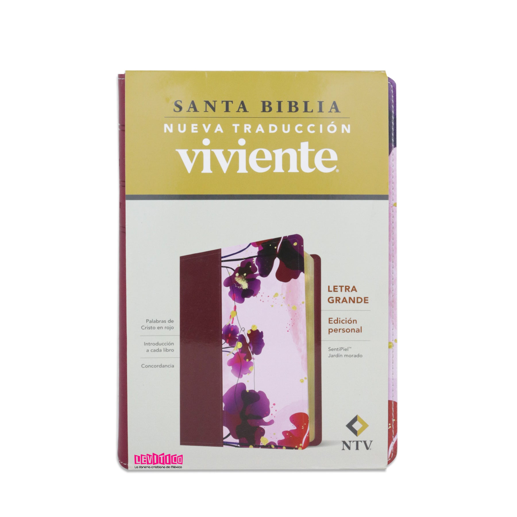 SANTA BIBLIA NTV EDICION PERSONAL LETRA GRANDE (SentiPiel, Jardín morado)