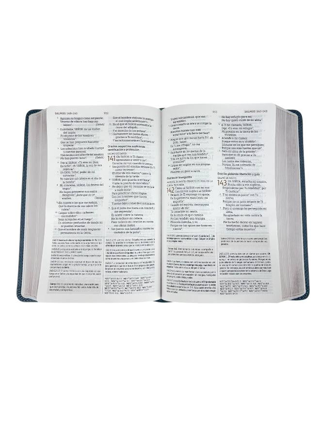 BIBLIA DE ESTUDIO NUEVA BIBLIA DE LAS AMERICAS PIEL AZUL
