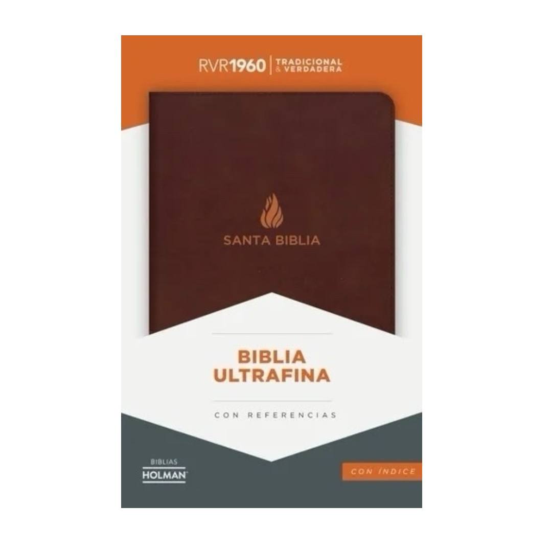 Biblia Reina Valera 1960 Ultrafina Marron Piel Fabricada c/ Indice