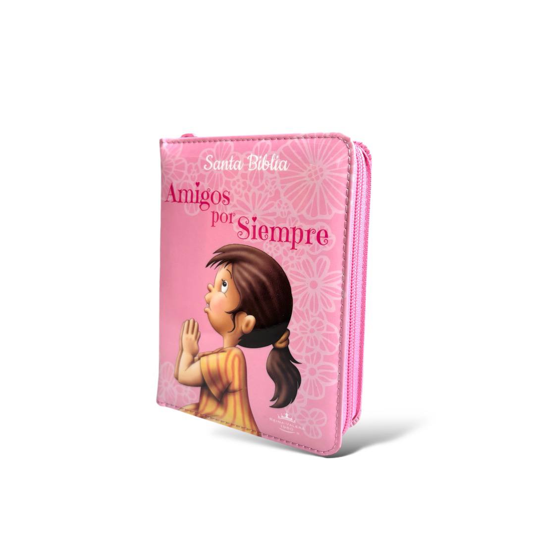 BIBLIA INFANTIL AMIGOS POR SIEMPRE ACOLCHONADO ROSA