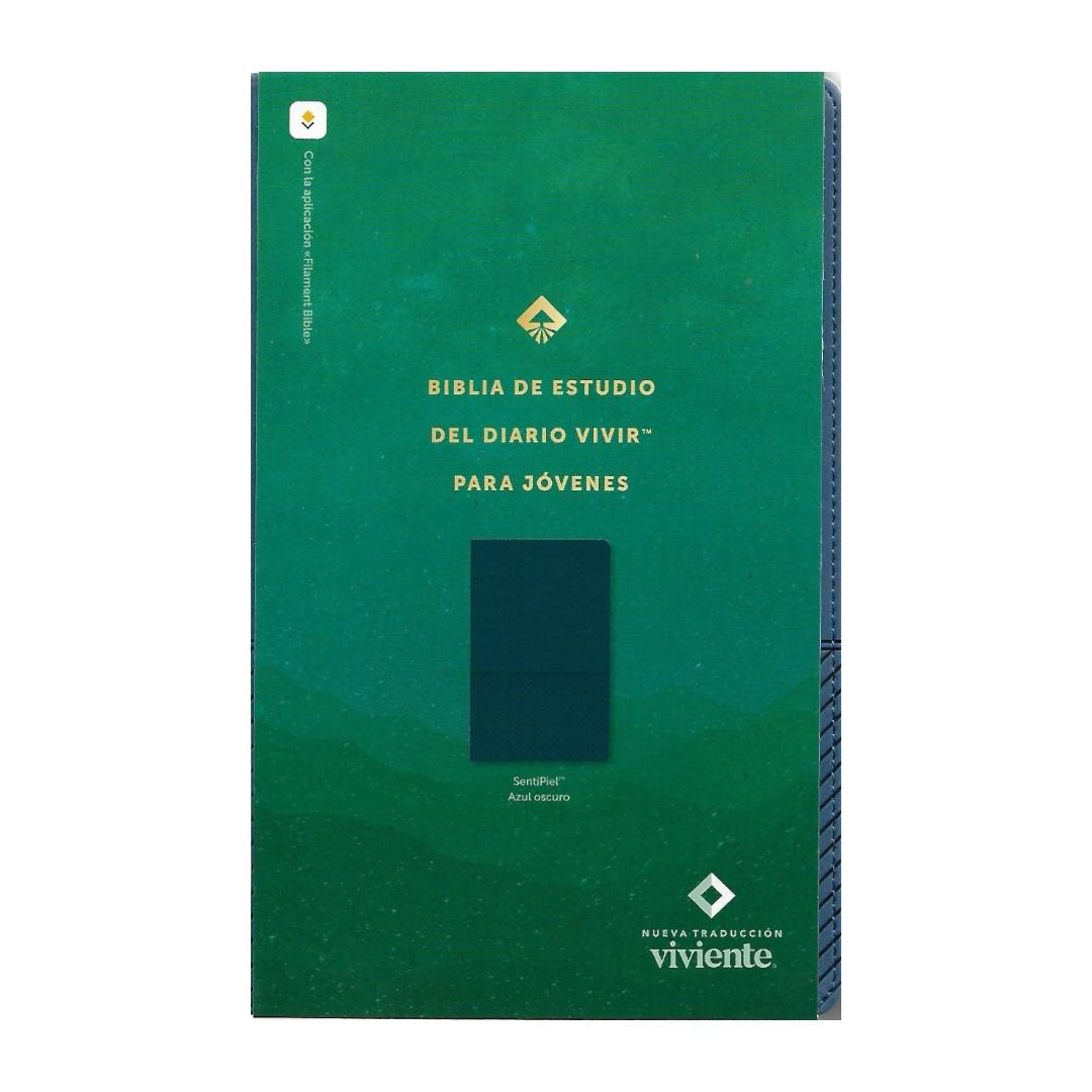 Biblia de estudio del diario vivir para jóvenes NTV Sentipiel AZUL
