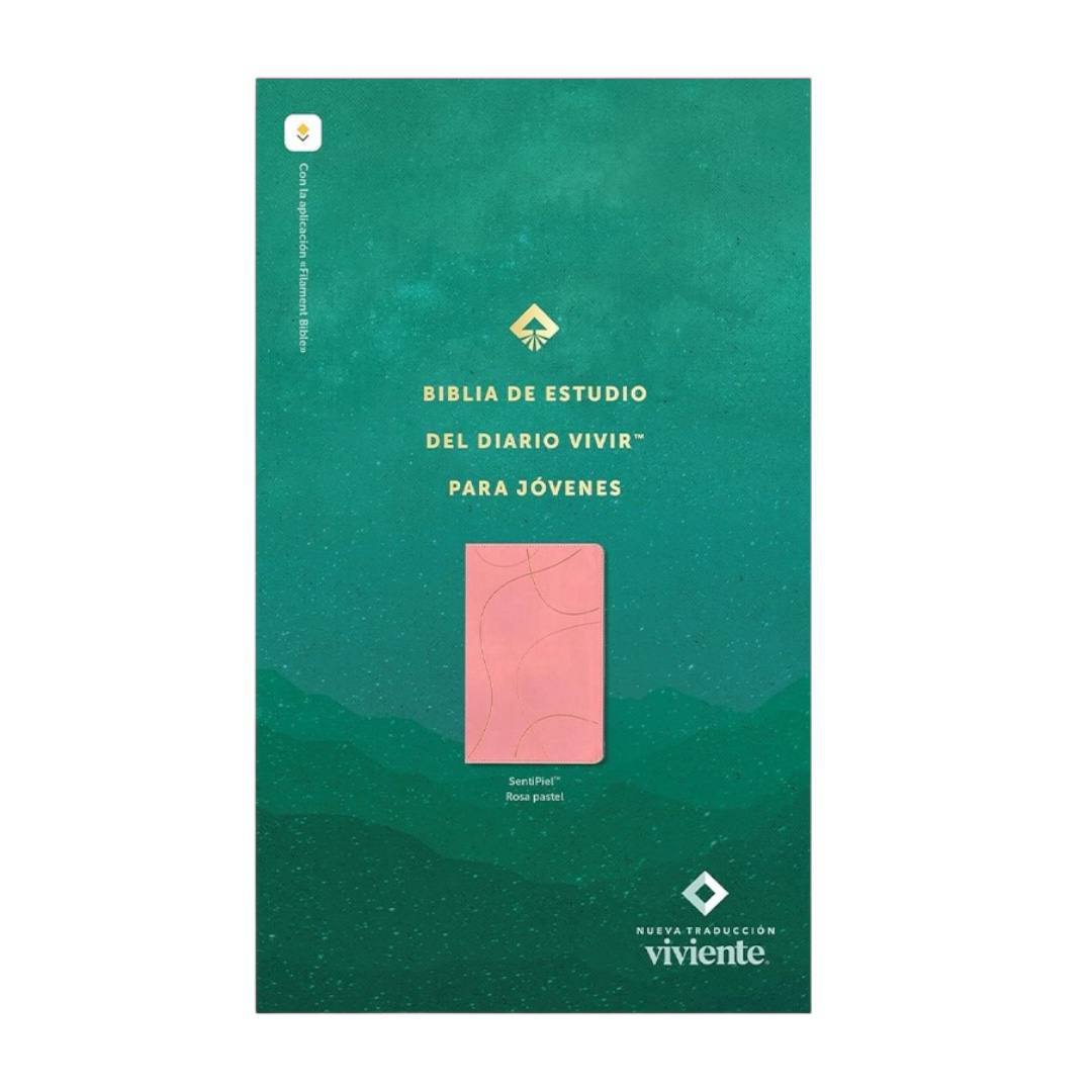 Biblia de estudio del diario vivir para jóvenes NTV Sentipiel ROSA
