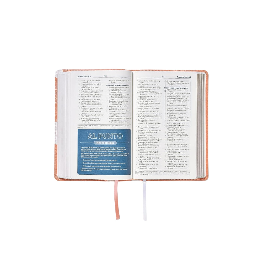 Biblia de Estudio para Jovenes – NBLA – Imitacion piel Durazno