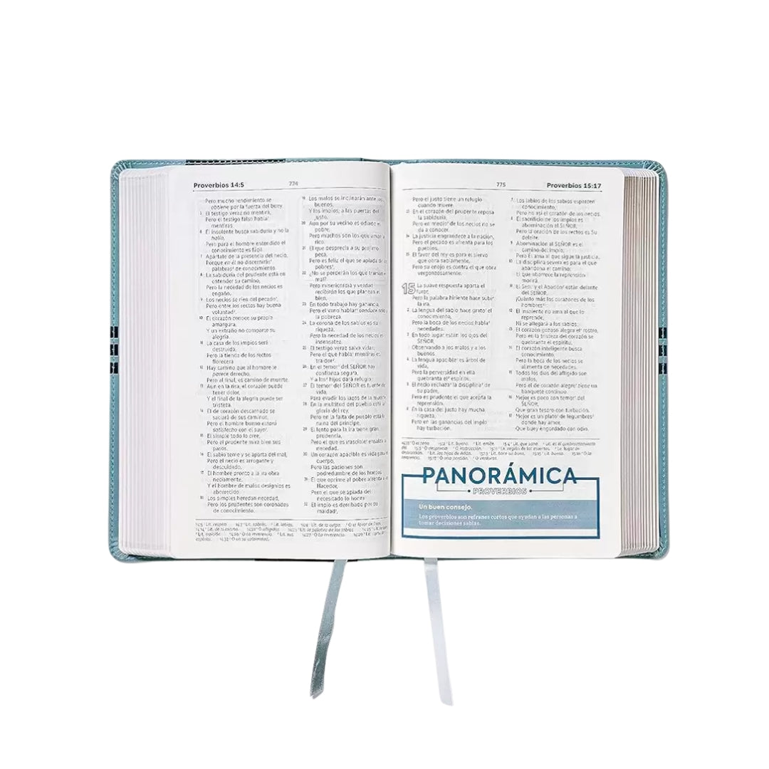 Biblia de Estudio para jóvenes NBLA i/piel azul