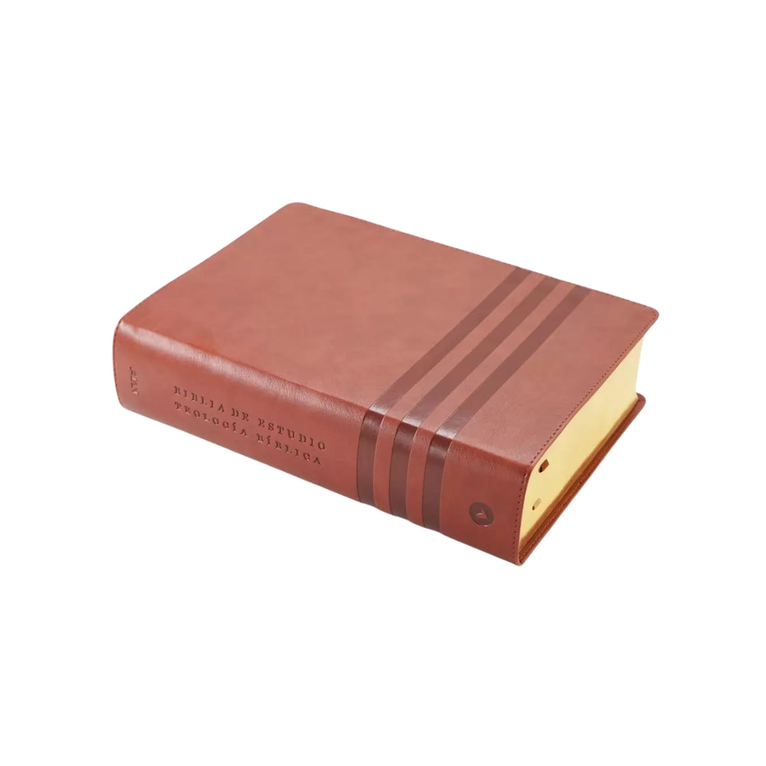 Biblia de Estudio Teología Bíblica NVI – Piel MARRON