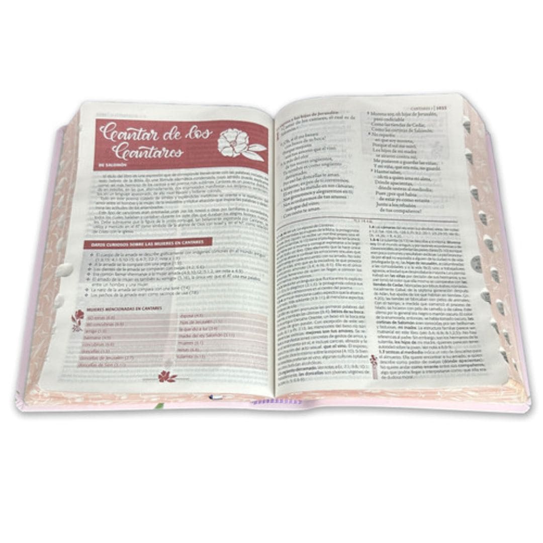 Biblia de estudio ser Mujer flores RVR1960