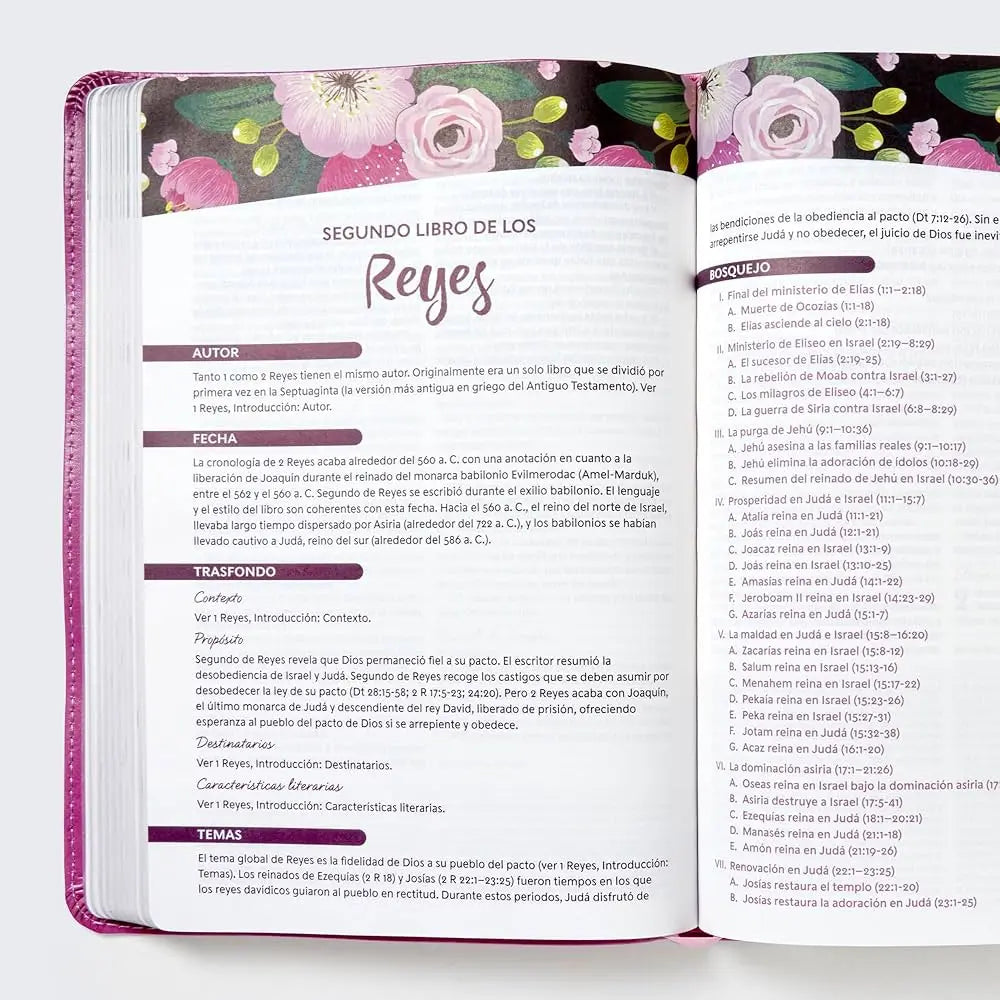 Biblia de estudio para la mujer Rvr60 orquidea imitacion piel