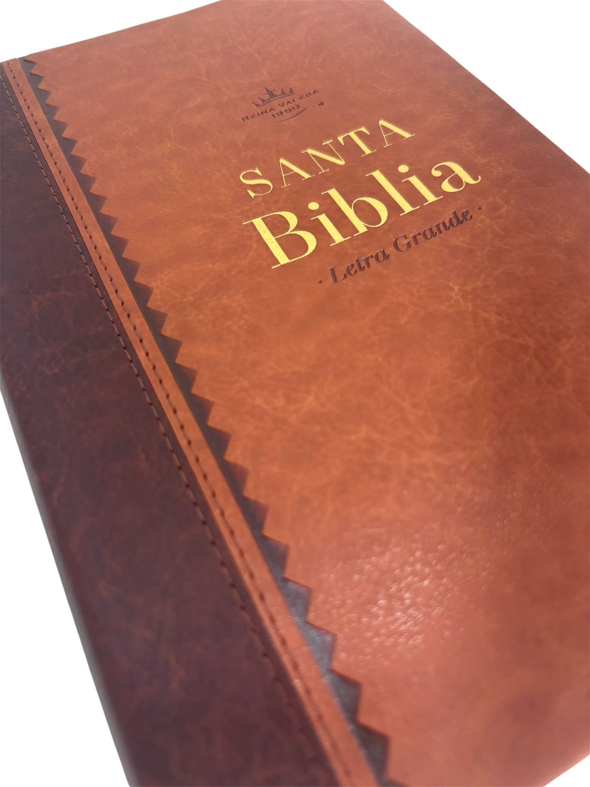 BIBLIA REINA VALERA 1960 LETRA GRANDE MANUAL IMIT PIEL CAFE REFINADO
