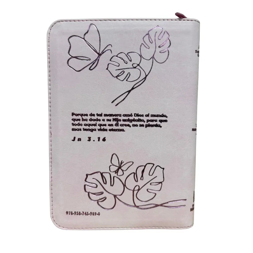 BIBLIA LETRA GRANDE RVR1960 – DISEÑO FLORAL ROSA