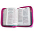 BIBLIA REINA VALERA 1960 TAMAÑO BOLSILLO C/CIERRE TURQUESA ROSA FLORES