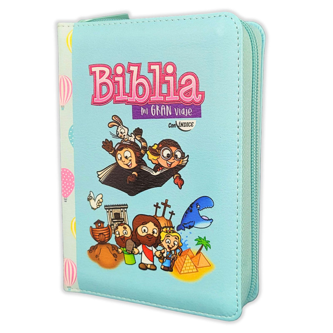 BIBLIA MI GRAN VIAJE REINA VALERA 1960 C/INDICE Celeste claro