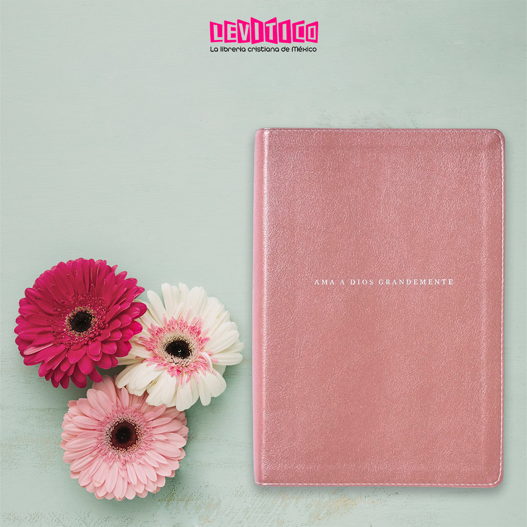 BIBLIA NBLA AMA A DIOS GRANDEMENTE SÍMIL PIEL CORAL