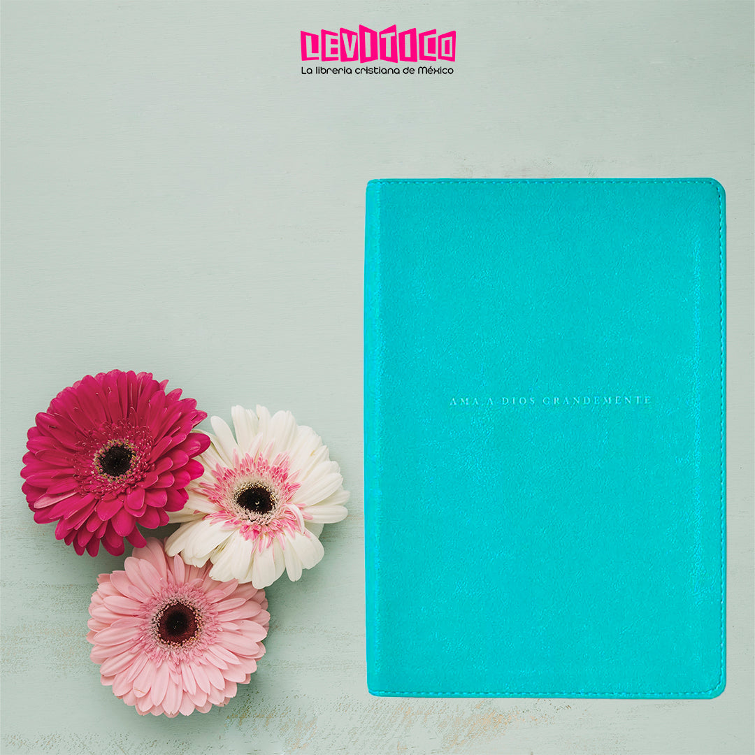 BIBLIA NBLA AMA A DIOS GRANDEMENTE SÍMIL PIEL TURQUESA