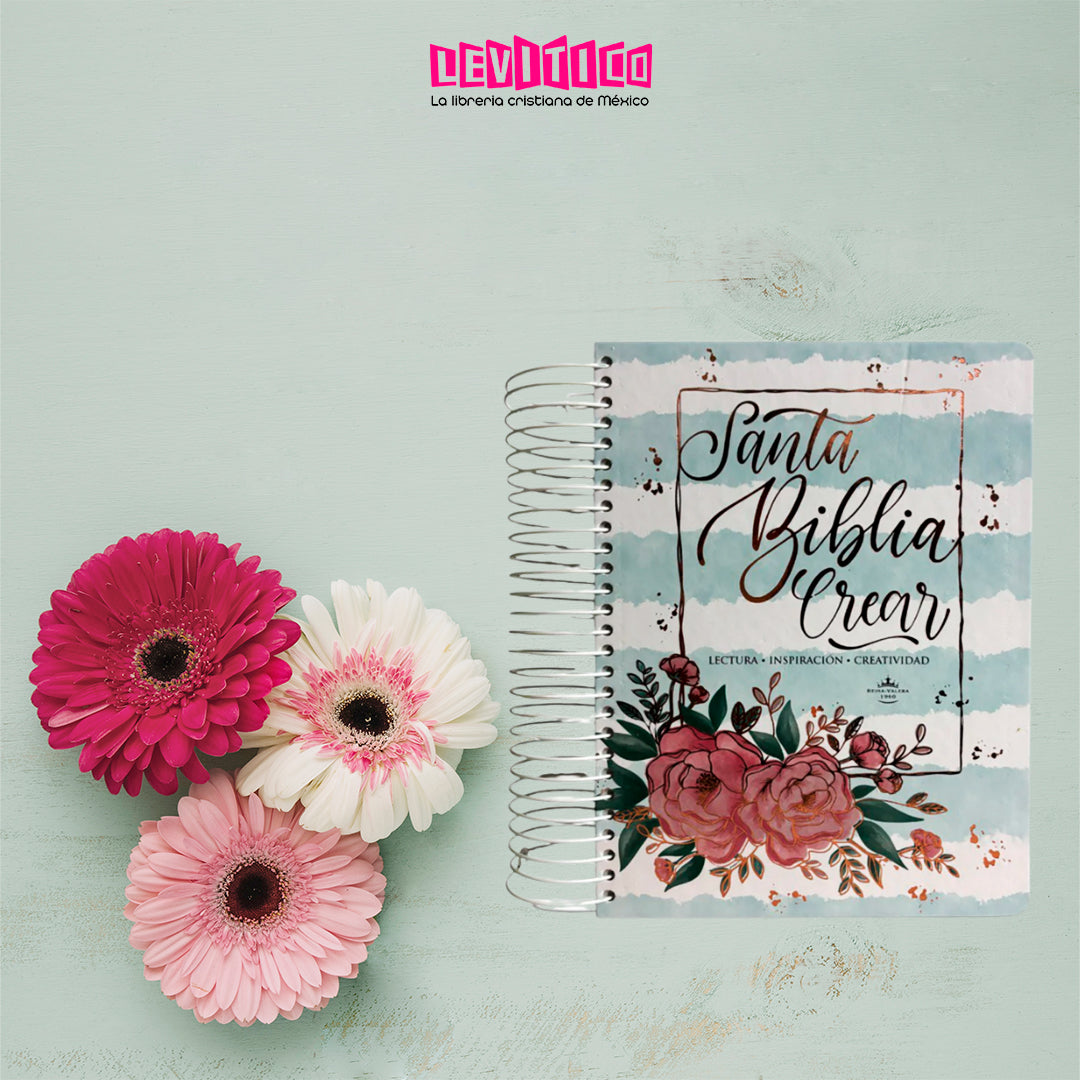 Biblia para Mujeres Crear RV1960 tapa dura flores con espiral