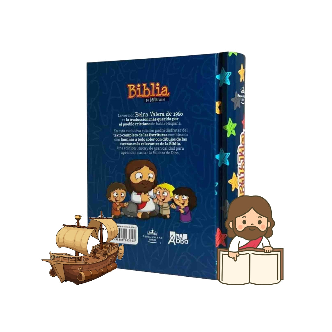 Biblia RVR1960 Mi Gran Viaje Tapa Dura Azul Bolsillo