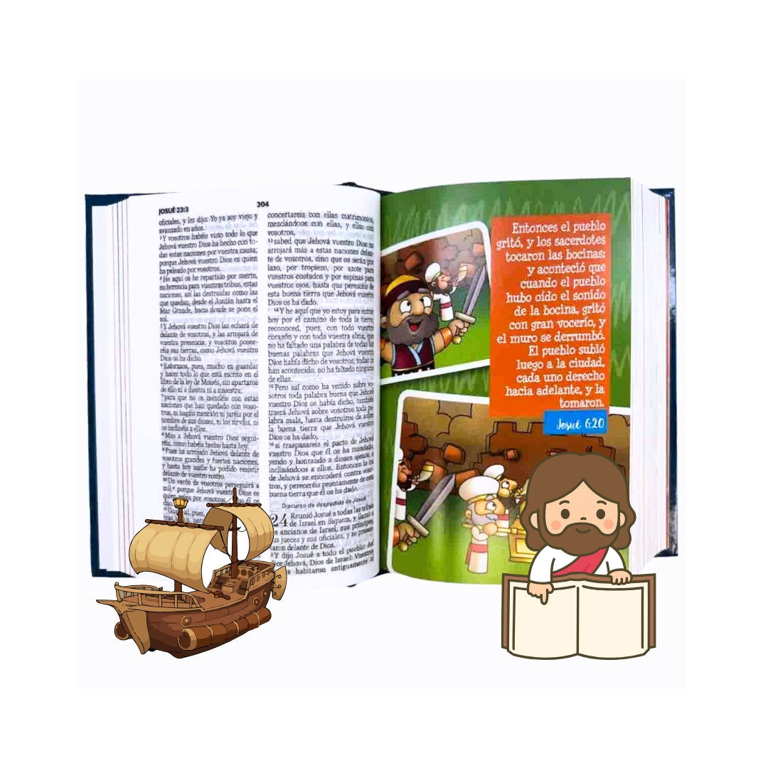 Biblia RVR1960 Mi Gran Viaje Tapa Dura Azul