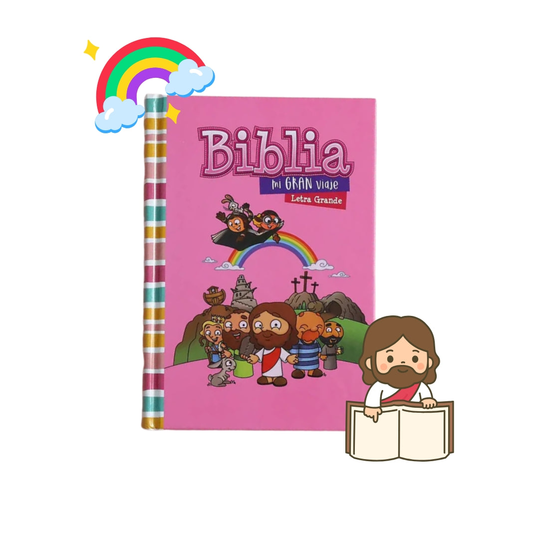 Biblia RVR1960Mi Gran Viaje 045 Tapa Dura Rosa