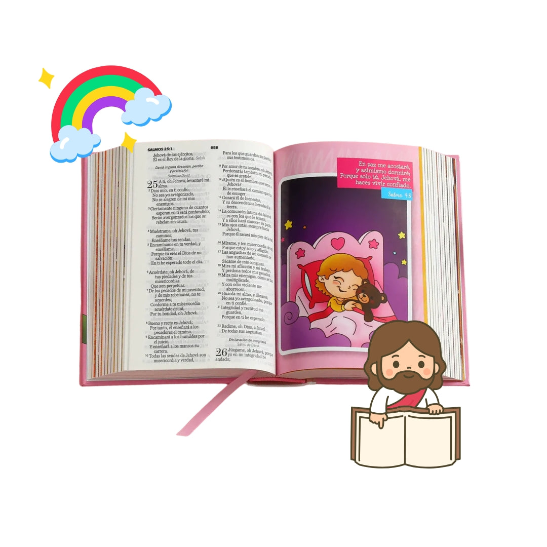 Biblia RVR1960Mi Gran Viaje 045 Tapa Dura Rosa