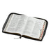 Biblia RVR60 Letra Gigante i/piel Bitono Negro/GRis León con cierre e índice