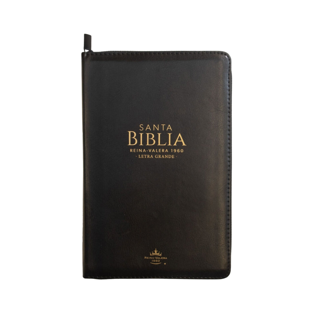 Biblia RVR60 Tamaño Manual Letra Grande i/piel NEGRO con cierre/índice