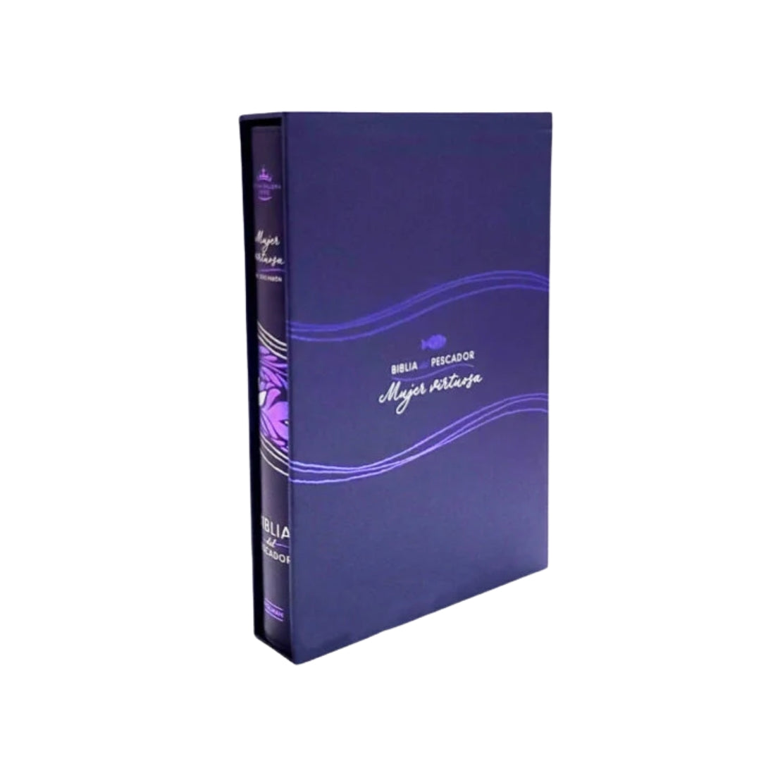 Biblia Del Pescador RVR60 Mujer Virtuosa Floral Imitación Piel