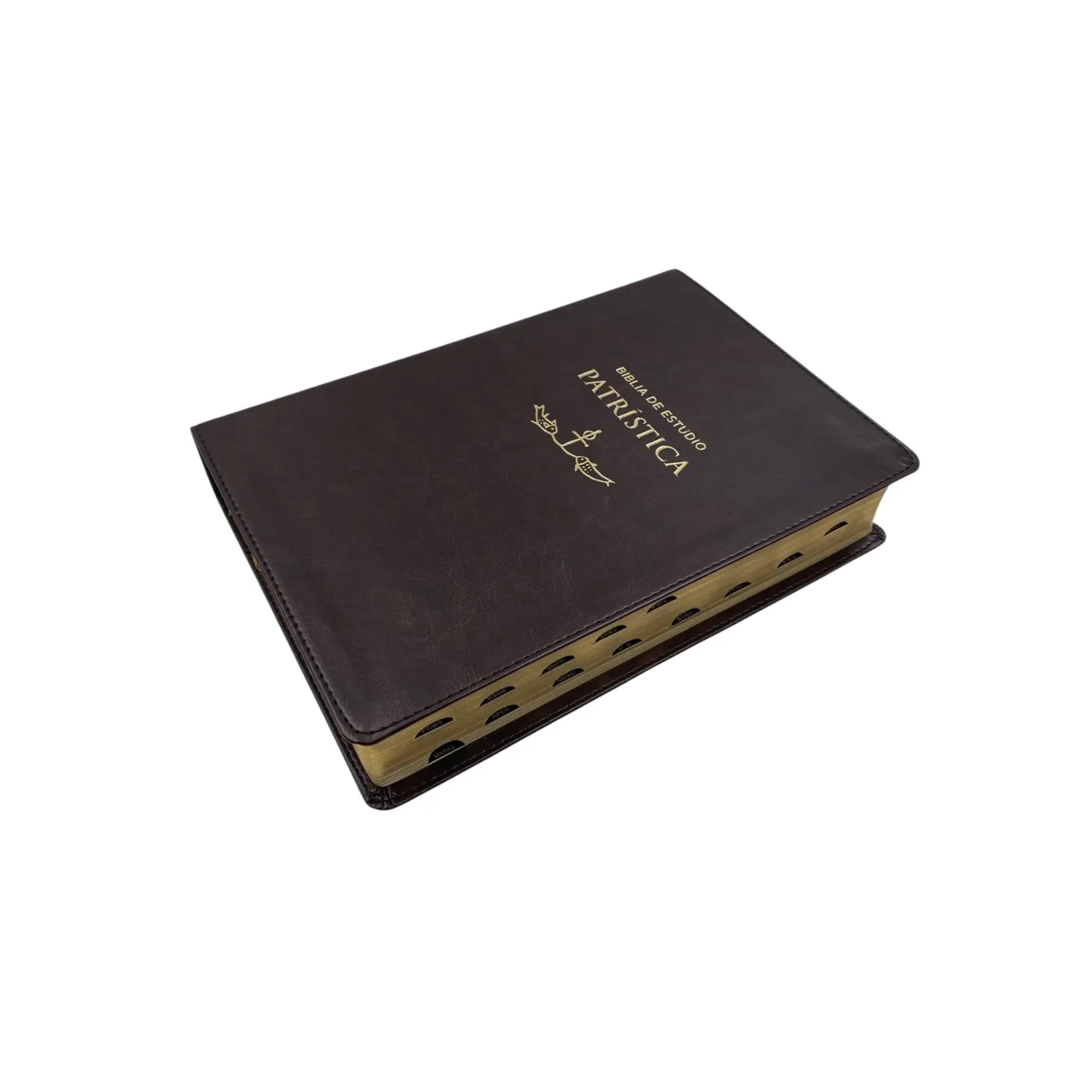 Biblia De Estudio Patristica/La sabiduría del Crist. Antiguo/ Indic Cafe/Piel Esp