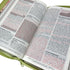 Biblia edicion de promesas Rvr 1960 tamaño manual letra grande c/cierre verde flores