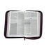 Biblia RVR 1960 de promesas letra Grande tamaño manual marrón líneas Simil Piel con Cierre