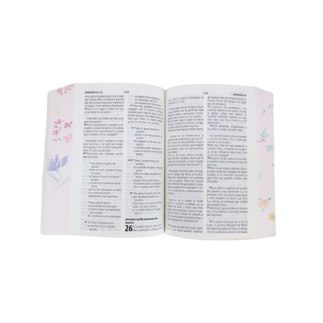 Biblia Traducción lenguaje actual compacta  letra grande florecer vinil Levítico