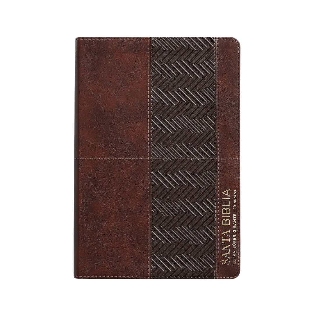 Biblia Reina Valera 1960 Letra Súper Gigante i/piel Geométrico Café/café con índice