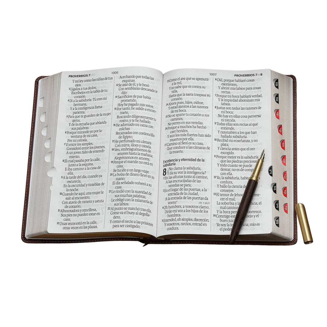 Biblia Reina Valera 1960 Letra Súper Gigante i/piel Geométrico Café/café con índice