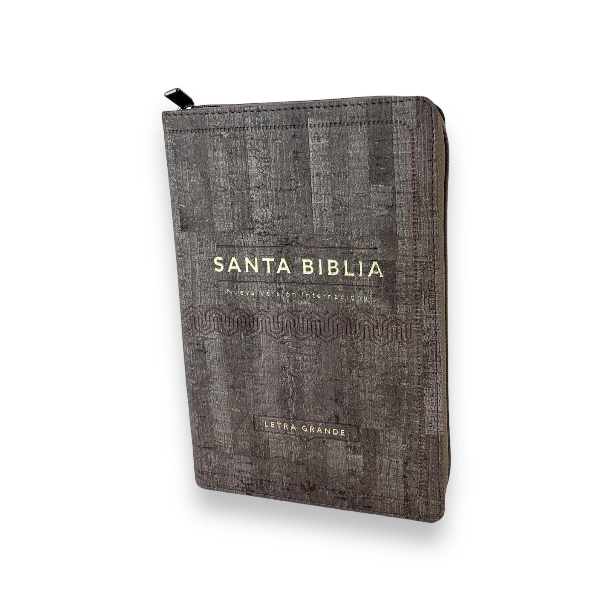 SANTA BIBLIA NVI LETRA GRANDE, TAMAÑO MANUAL CON CIERRE – CUERO ECOLOGICO MADERA