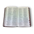 Santa NVI Biblia compacta letra grande, marrón, piel fabricada con índice
