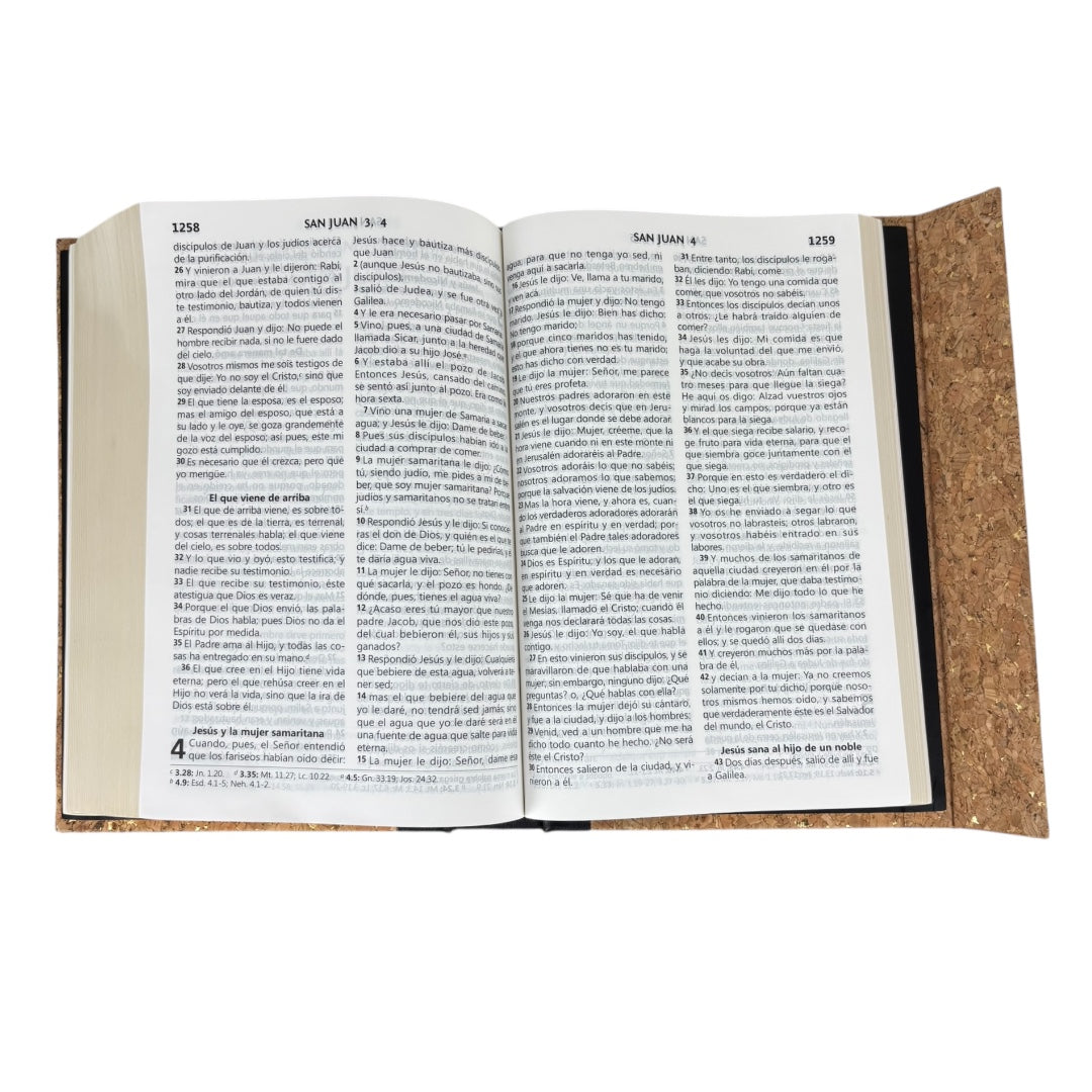 BIBLIA REINA VALERA 1960 LETRA GRANDE MANUAL DISEÑO CORCHO SOLAPA