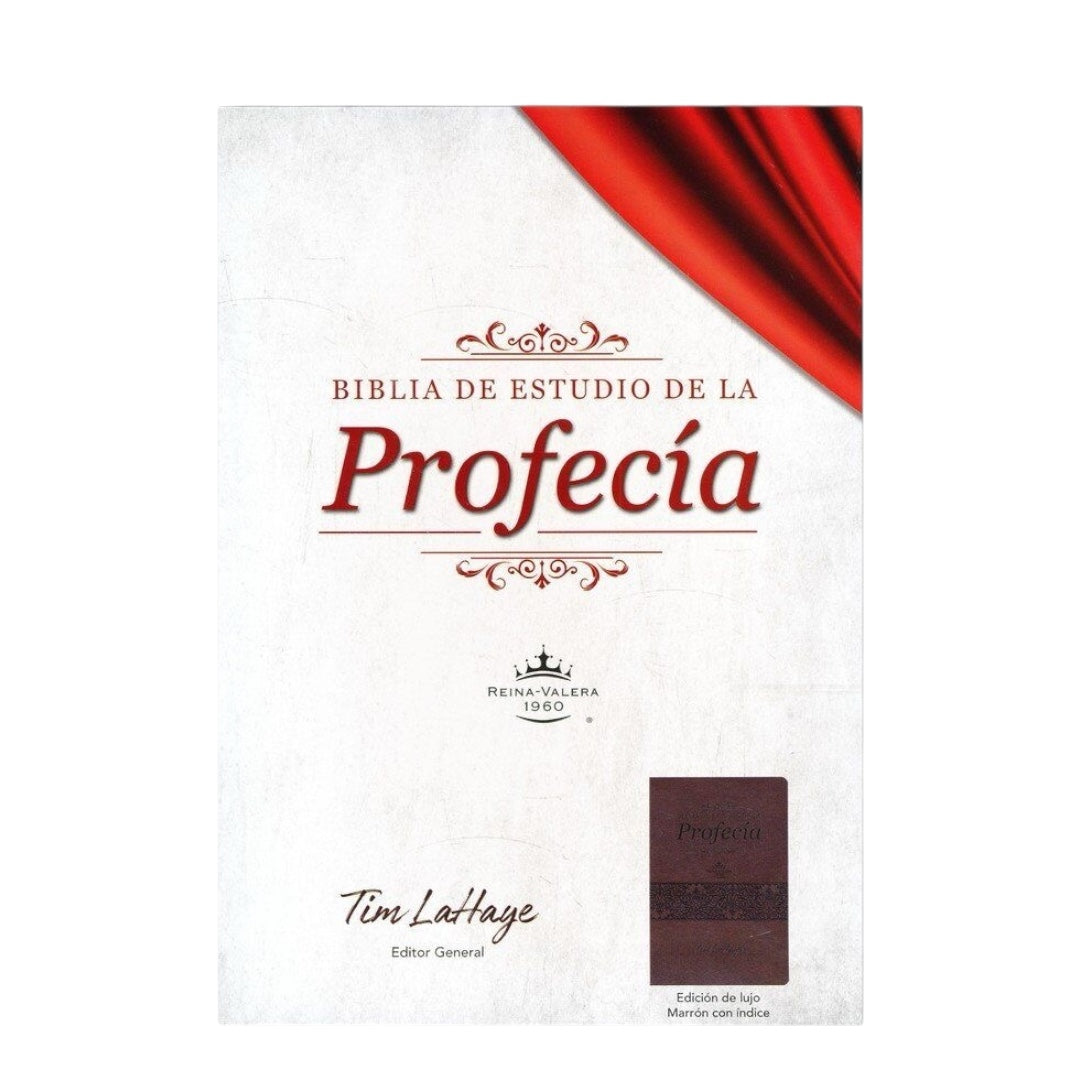 RVR 1960 Biblia de estudio de la profecía (Imitación piel , Café, Índice)