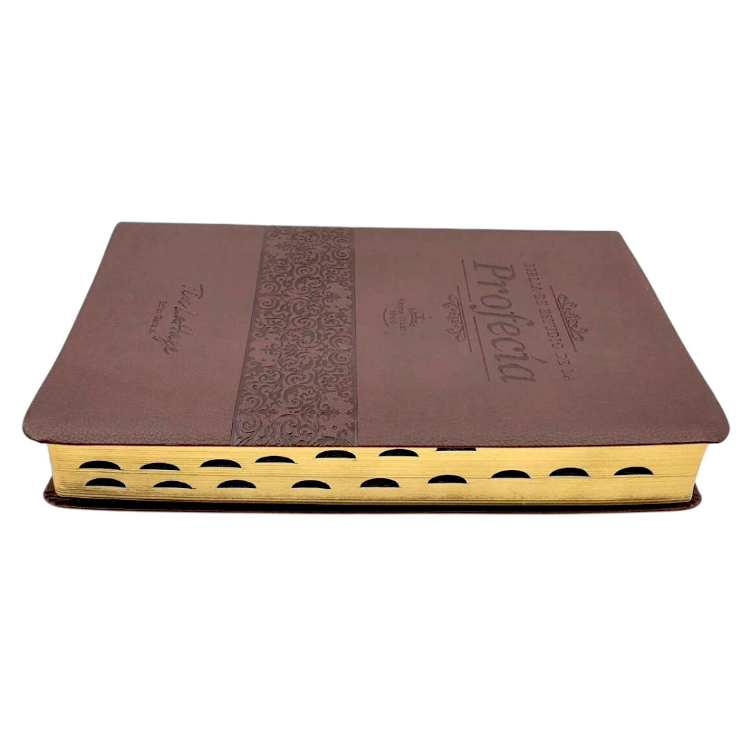 RVR 1960 Biblia de estudio de la profecía (Imitación piel , Café, Índice)