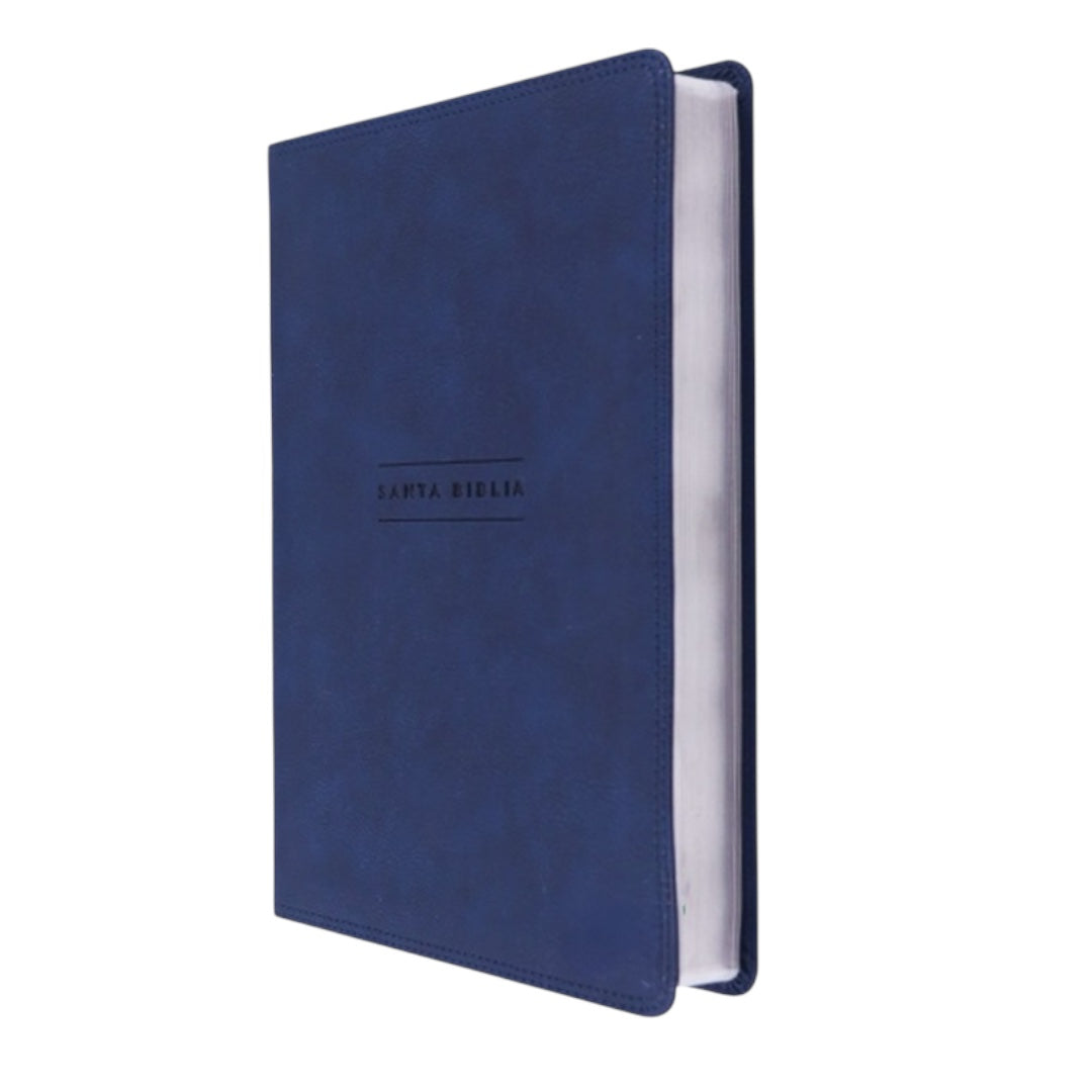 Biblia NVI una columna con referencias Azul marino