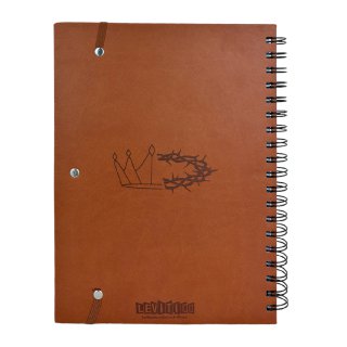 LIBRETA CON VERSÍCULOS Y DISEÑOS/ MARRON