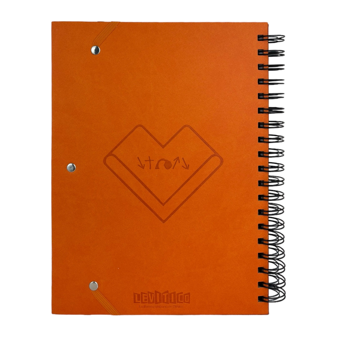 LIBRETA CON VERSÍCULOS Y DISEÑOS/ NARANJA