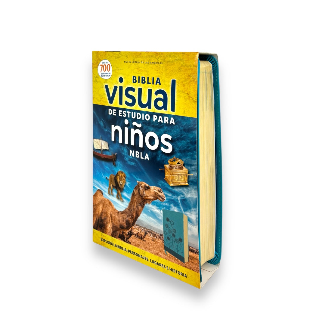 BIBLIA VISUAL DE ESTUDIO NBLA PARA NIÑOS/ TURQUESA IMIT PIEL