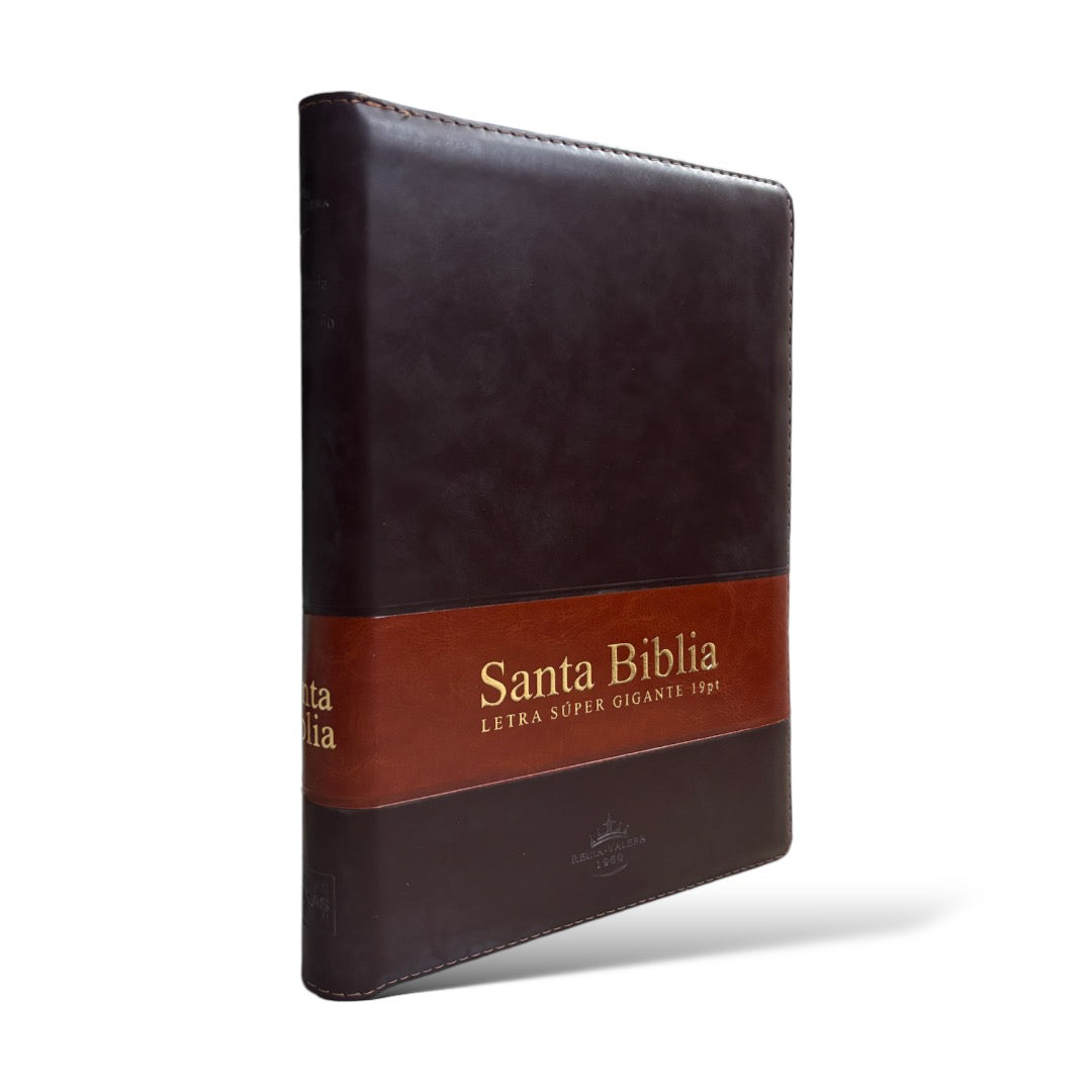 SANTA BIBLIA LETRA SUPERGIGANTE MARRON C/CIERRE