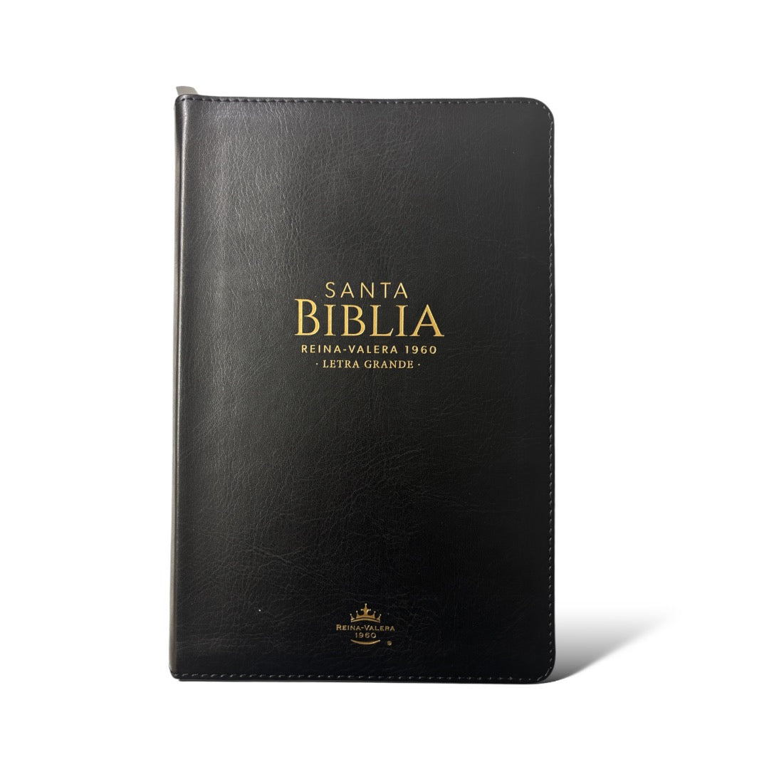 BIBLIA REINA VALERA 1960 LETRA GRANDE CLASICA NEGRA C/CIERRE