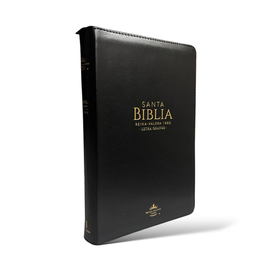 BIBLIA REINA VALERA 1960 LETRA GRANDE CLASICA NEGRA C/CIERRE