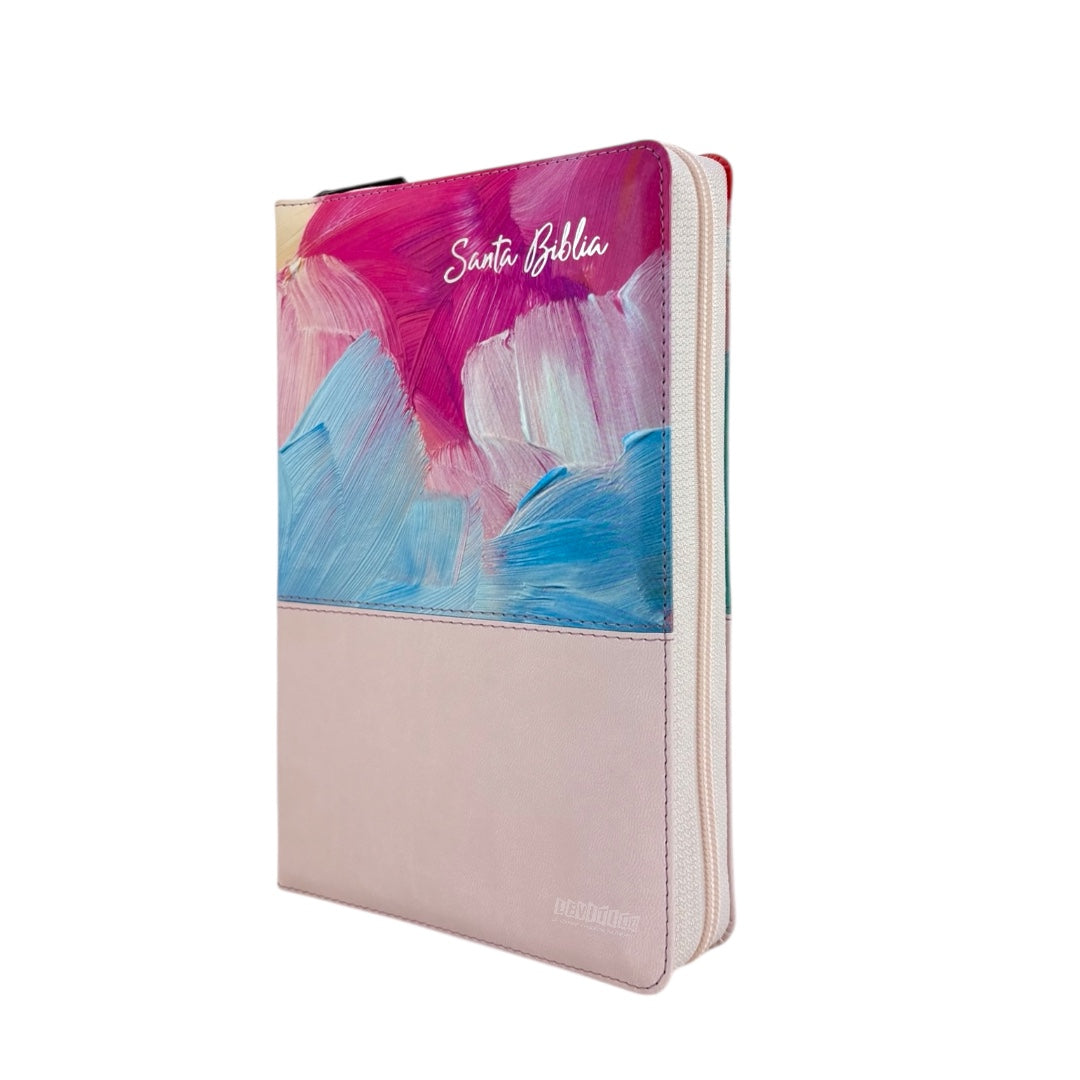 BIBLIA RVR1960 LETRA GIGANTE MANUAL DISEÑO ARTISTICA SIMIL PIEL CIERRE/INDICE