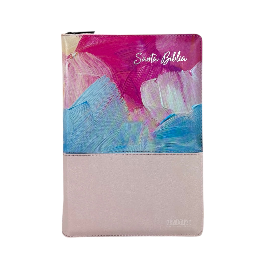 BIBLIA RVR1960 LETRA GIGANTE MANUAL DISEÑO ARTISTICA SIMIL PIEL CIERRE/INDICE