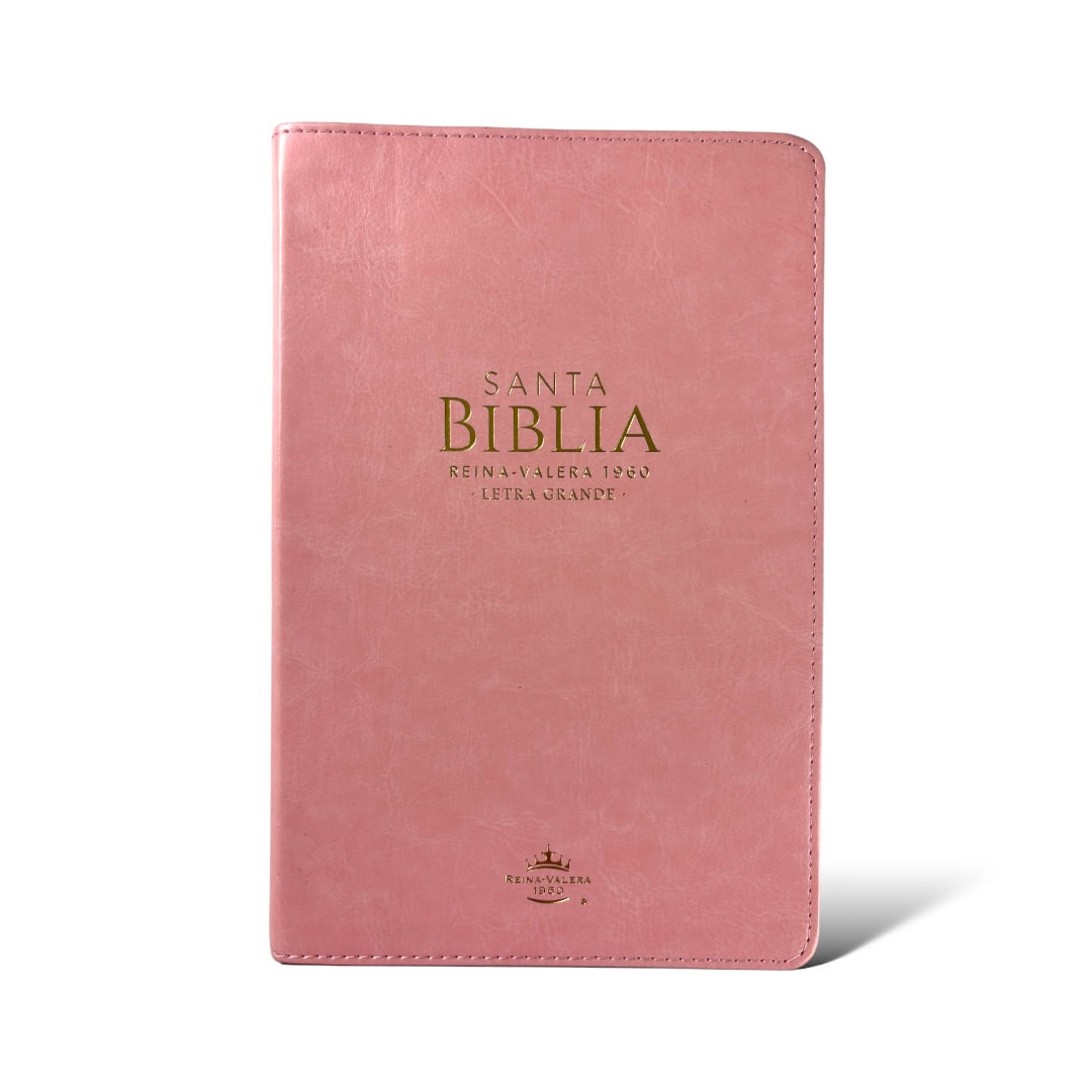 BIBLIA REINA VALERA 1960 LETRA GRANDE CLASICA ROSA CLARO/ INDICE