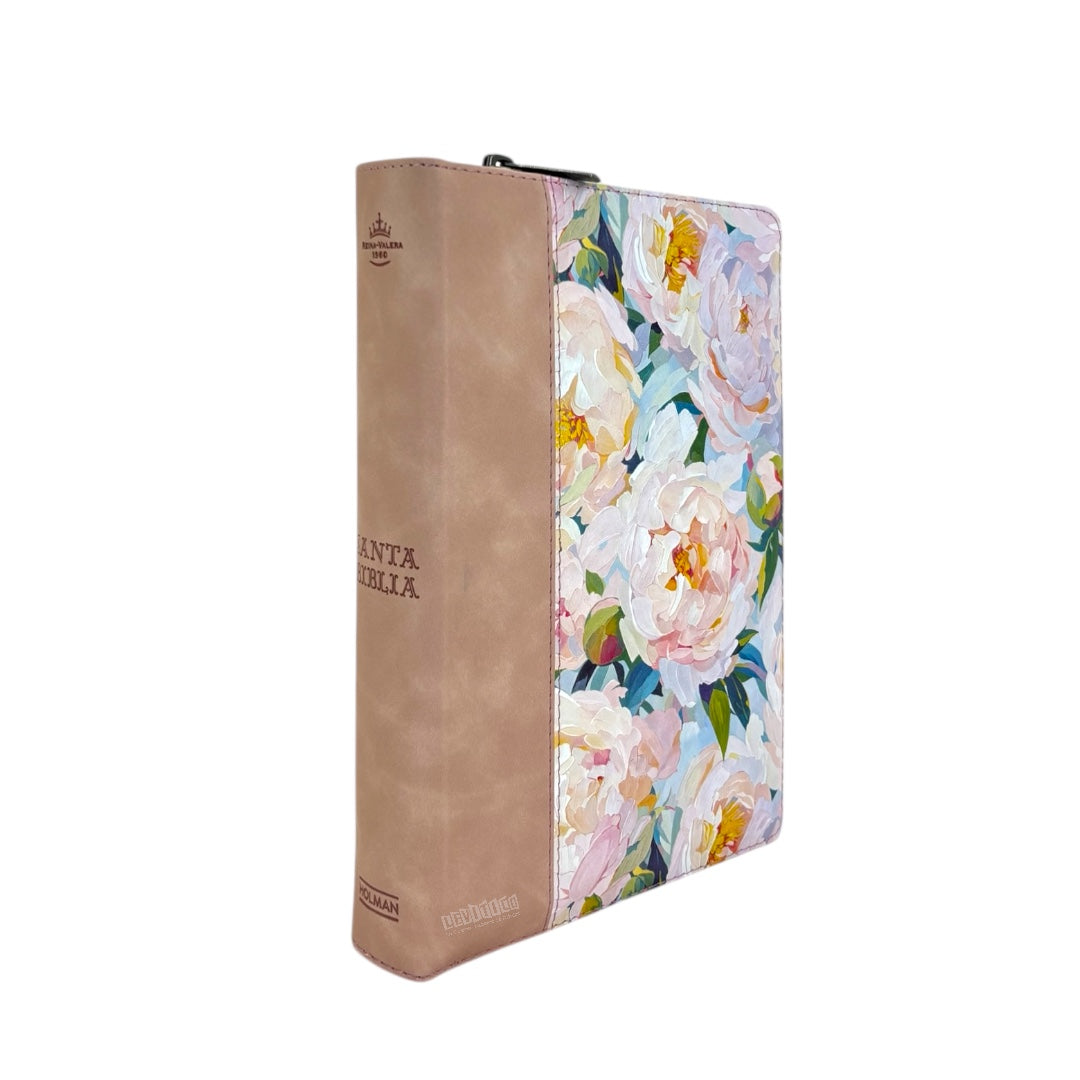 BIBLIA RVR1960 LETRA GIGANTE MANUAL DISEÑO FLORAL CON/CIERRE INDICE