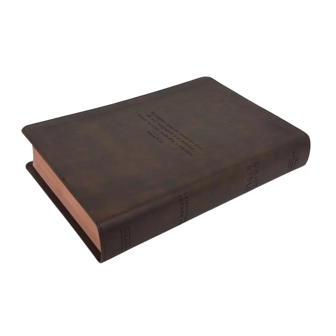 Biblia Reina valera 1960 letra grande manual edicion especial simil piel cafe tierra