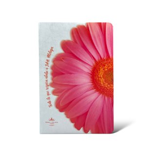 BIBLIA REINA VALERA 1960 LETRA GRANDE SEMIFLEXIBLE FLOR ROSA