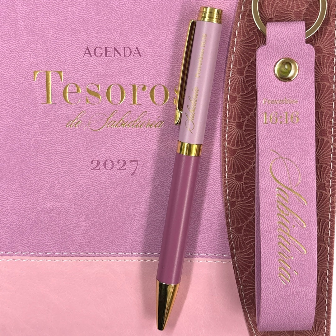 AGENDA TESOROS DE SABIDURIA 2027 (MODELO ROSA DAMA)